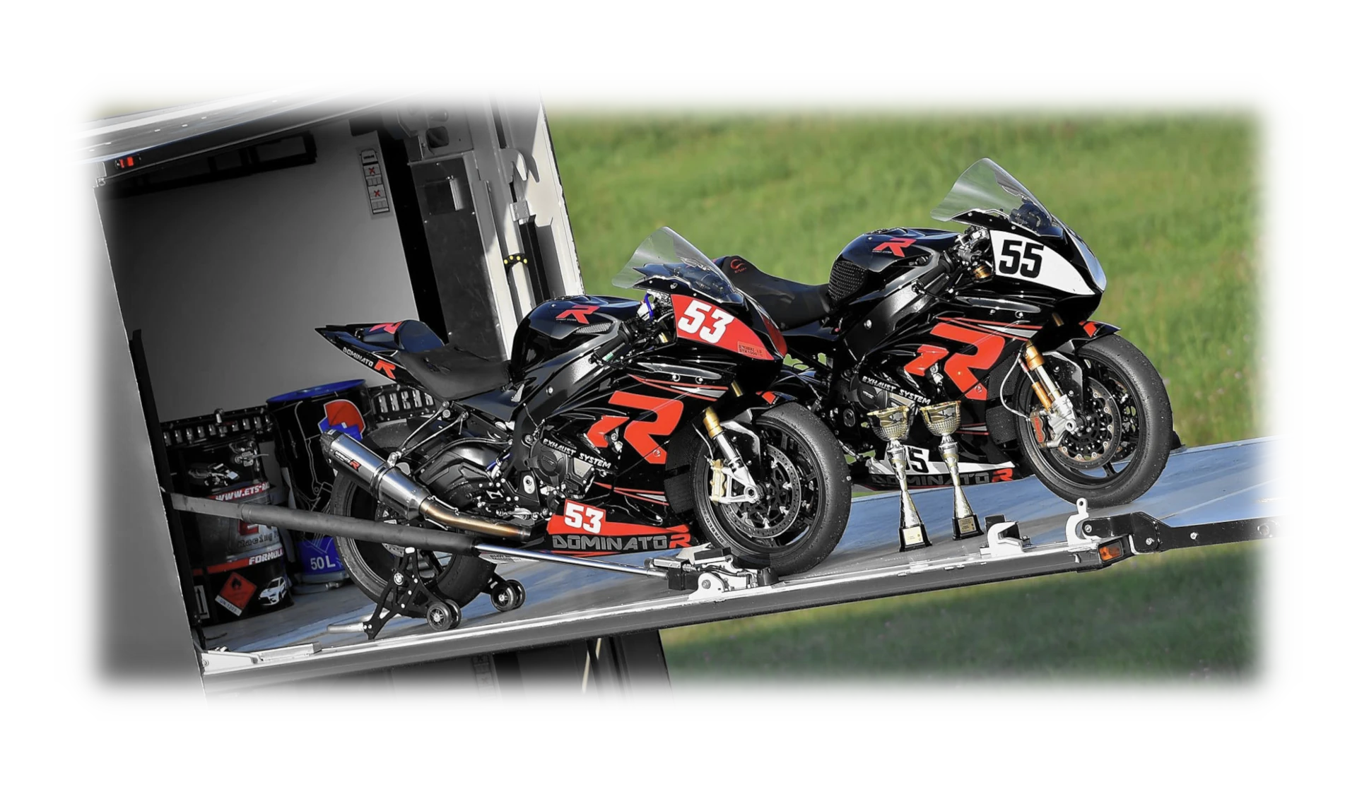 dominator racing team exhaust system bmw s1000rr m1000rr racing truck track sporbike